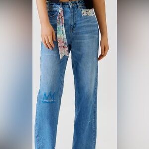 Lee X Jean-Michel Basquiat Printed Pocket Wide Leg Jean